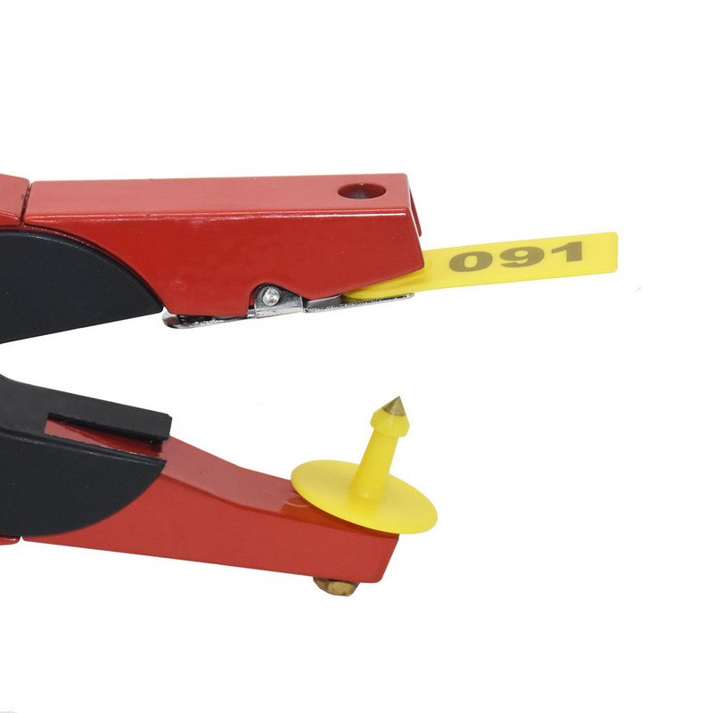 Aplikator za označavanje goveda za stoku 1-100 Ušne markice za identifikaciju goveda i životinja Komplet za označavanje ušima s 2 kom igle Kliješta za ušne markice