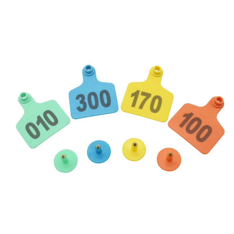 Aplikator za označavanje goveda za stoku 1-100 Ušne markice za identifikaciju goveda i životinja Komplet za označavanje ušima s 2 kom igle Kliješta za ušne markice