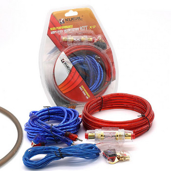 Автомобилен аудио кабел 60 AMP Държач за предпазител Субуфер Високоговорител Автомобилен аудио кабел Окабеляване Инсталационни кабели за PVC захранващ кабел Комплект предпазители