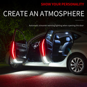 Bandă luminoasă cu LED pentru deschiderea ușii mașinii, 120 cm, decorare, lampă decorativă de bun venit, protecție împotriva coliziunilor din spate, accesorii auto 12v