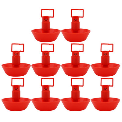 Automatic Poultry Chicken Drinker Waterer Bowl, Bird Chicken Coop Drinking Water System, Farm Hanging Water Nipple Cups 5/10 τμχ