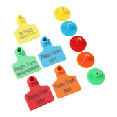 Etichetă de ureche de porc personalizată imprimare cu laser Nume fermă Număr de telefon LOGO Porc Vite Iepure Etichetă de ureche pentru animale de fermă DIY personalizat 30 buc