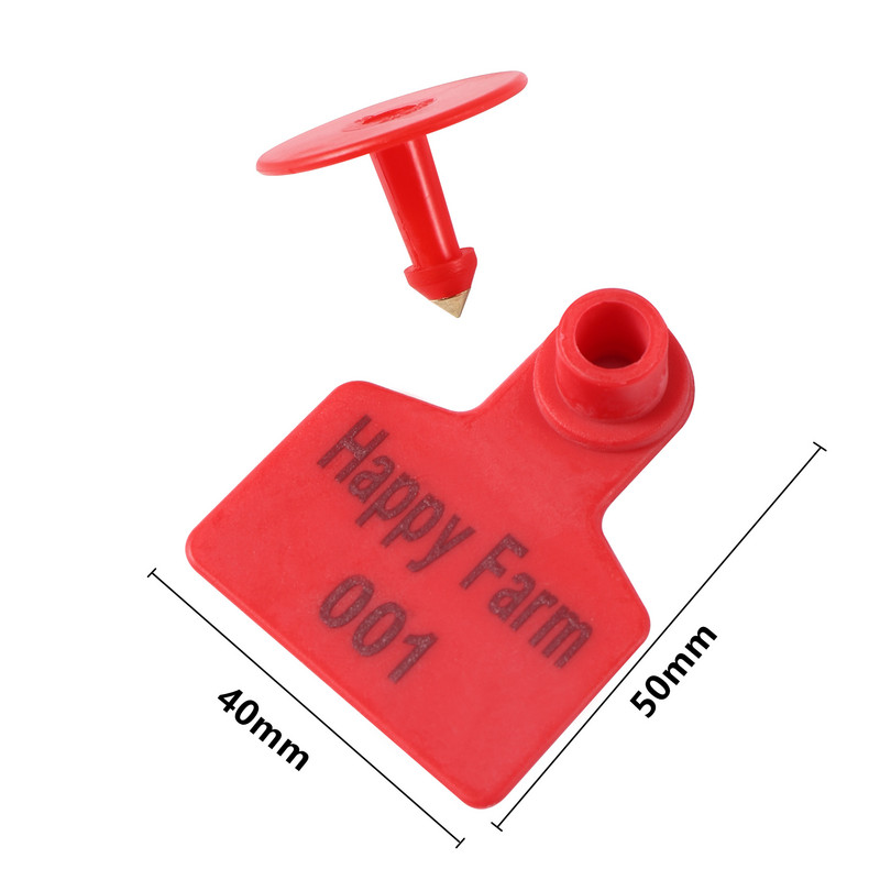 Etichetă de ureche de porc personalizată imprimare cu laser Nume fermă Număr de telefon LOGO Porc Vite Iepure Etichetă de ureche pentru animale de fermă DIY personalizat 30 buc