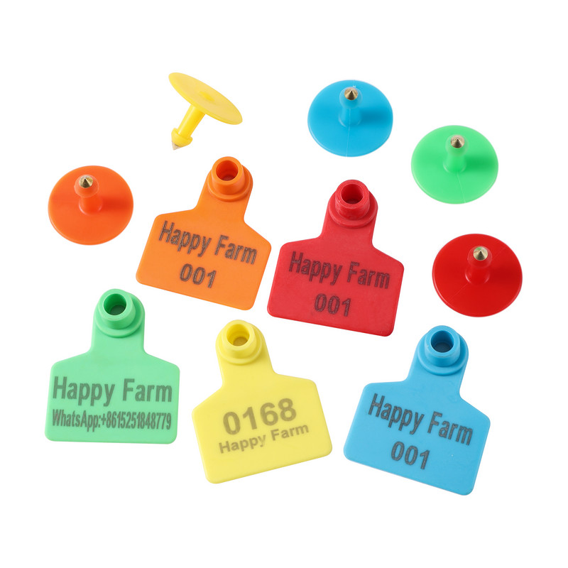 Etichetă de ureche de porc personalizată imprimare cu laser Nume fermă Număr de telefon LOGO Porc Vite Iepure Etichetă de ureche pentru animale de fermă DIY personalizat 30 buc