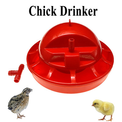 1 ΤΕΜ Πλαστικό ποτιστήρι πουλερικών Αυτόματο πότισμα για ημερήσιο ορτύκι κοτόπουλα κρεατοπαραγωγής Pigeon Farming Baby Chicken Feeder Supplies