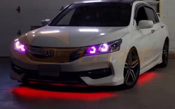 Για Honda Accord 2016 2017 RF Remote συμβατή με Bluetooth APP Multi Color RGB LED Angel Eyes Kit Hexagon Hex Halo Rings