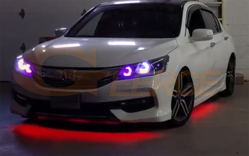 Pentru Honda Accord 2016 2017 RF Telecomanda compatibil Bluetooth APP Multicolor RGB LED Kit Angel Eyes Hexagon Hex Inele Halo