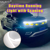 Lumini decorative pentru capota mașinii DRL RXZ LED Lumină de circulație diurnă Scanare Pornire automată Ghid capota motor Lampă ambientală decorativă 12V