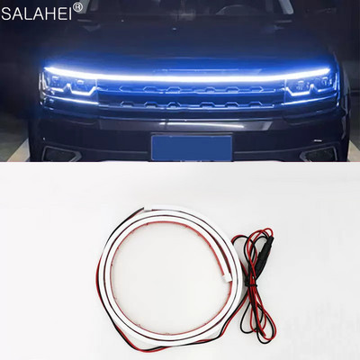 Lumini decorative pentru capota mașinii DRL RXZ LED Lumină de circulație diurnă Scanare Pornire automată Ghid capota motor Lampă ambientală decorativă 12V