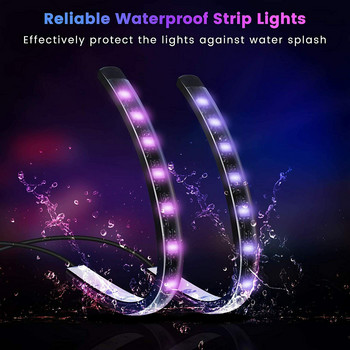Околна светлина за краката на автомобила с USB запалка Подсветка Приложение за контрол на музиката RGB Автоматичен интериор Декоративни атмосферни светлини