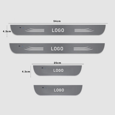 Personalizabil Fără cablare Mașină BUN VENIT Lumina ușii Logo Proiector Lampă laser Putere USB în mișcare LED Pedală de bun venit Pedală placă de scufundare a mașinii