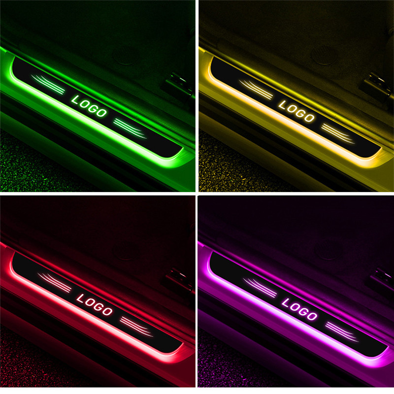Personalizabil Fără cablare Mașină BUN VENIT Lumina ușii Logo Proiector Lampă laser Putere USB în mișcare LED Pedală de bun venit Pedală placă de scufundare a mașinii