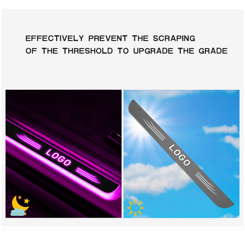 Personalizabil Fără cablare Mașină BUN VENIT Lumina ușii Logo Proiector Lampă laser Putere USB în mișcare LED Pedală de bun venit Pedală placă de scufundare a mașinii