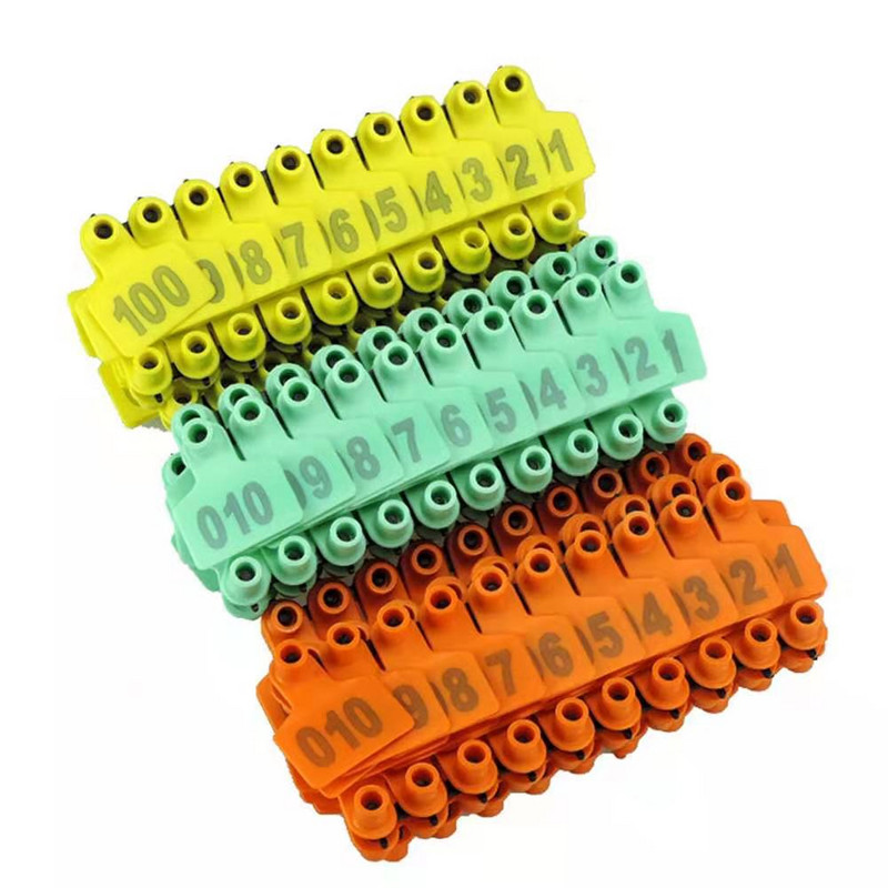 Ušne markice za stoku i životinje Kliješta za ovce 001-100 Ušne markice za identifikaciju koza Komplet s 2 komada igala za postavljanje etikete za goveda i svinje