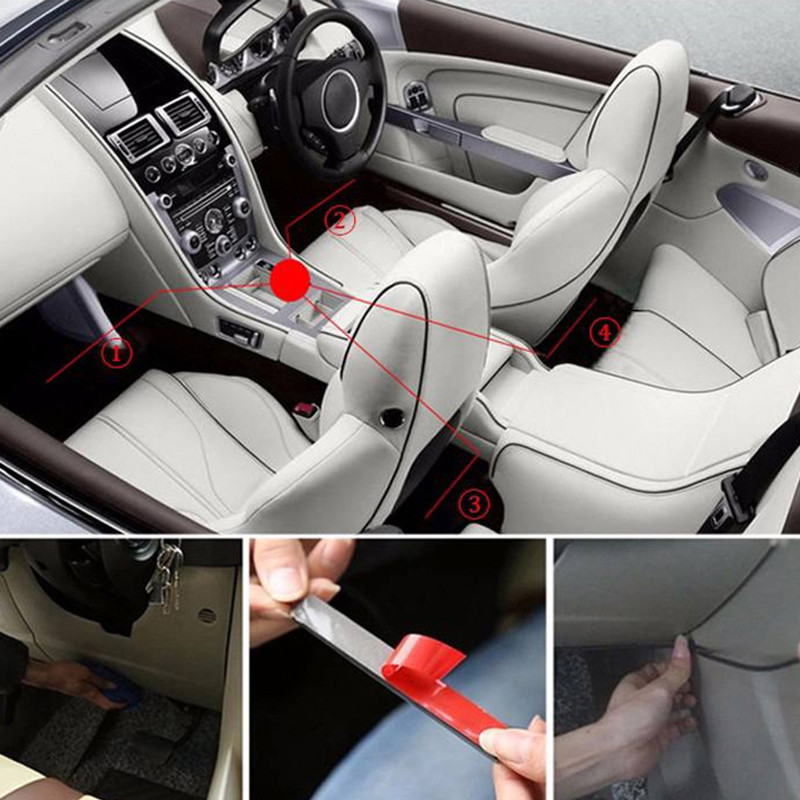 Atmosfera interioară a mașinii RGB LED bandă de lumină Telecomandă fără fir USB Control muzical Moduri multiple Lumină ambientală dinamică decorativă