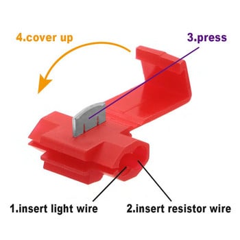 50W 6 ohm Load Resistor Fix Bulb LED Fast Hyper Flash Σήμα στροφής Αναβοσβήνει 4X