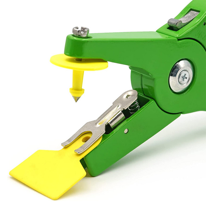 Aplicator de marcatori pentru etichete de urechi pentru animale 001-100 Kit de identificare pentru ovine, capre, porci, cu 2 buc. Clești pentru etichete.