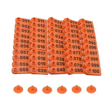 Br. 1-100 Ovčje ušne markice s natpisom Ear Laser Tipkanje Bakrene naušnice s glavom Identifikacijska kartica domaćih životinja Besplatna dostava