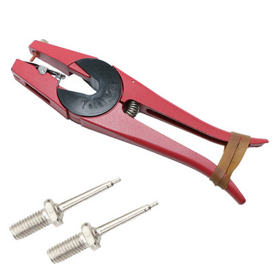 100 de seturi de etichete de ureche pentru animale, bovine, vaci, numere cu etichete pentru urechi, tipărire, cercei cu cap de cupru, clești pentru etichete de urechi pentru animale de fermă.