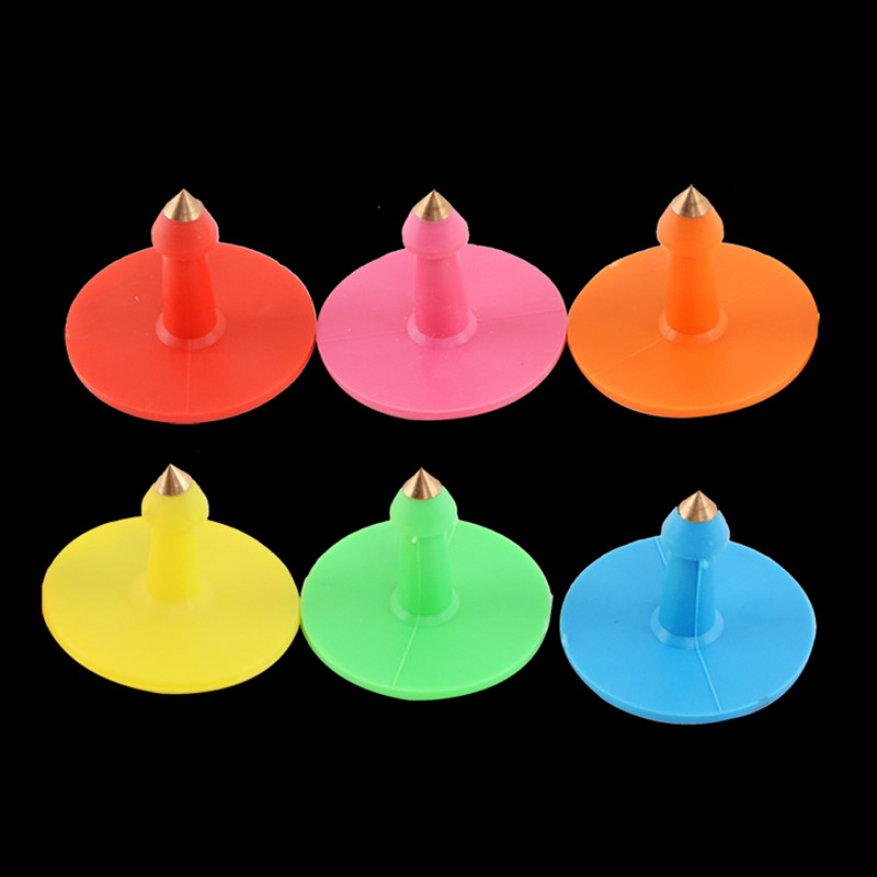 30KOM Ovca Zec Koza Svinja Ušna markica s riječju Ear Laser Tipkanje Bakrene naušnice s glavom 6 boja Identifikacijska kartica domaćih životinja