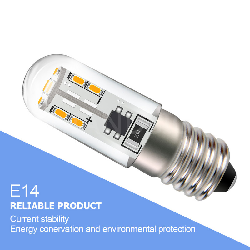 RUIANDSION E14 3014 20SMD Lampa za dnevni boravak Stolna svjetiljka Lampa za hladnjak Lampa za mikrovalnu pećnicu 220V Topla bijela Zaštita za oči