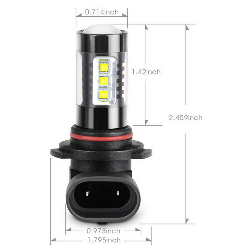 2 kom H10 9145 9140 LED žarulje za maglu bijele 12V 24V 6000K dnevna svjetla za vožnju DRL za Ford F150 F250 F350 2004 2005-2021