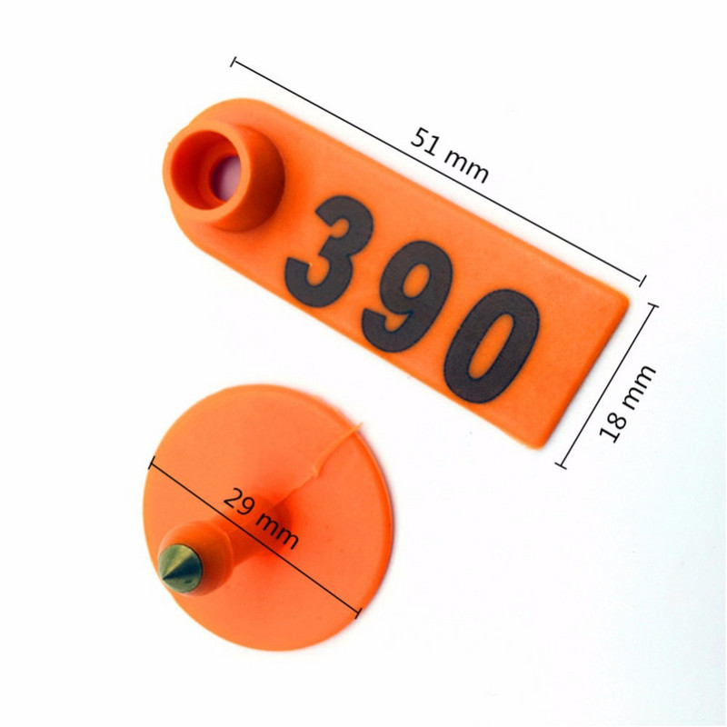 Ausų įsagų avių žymeklio aplikatorius 001-100 ausų įsagų ožkų identifikavimo rinkinys Ausų žymeklis su 5 vnt.