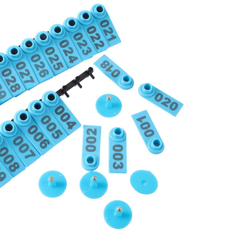 Ausų įsagų avių žymeklio aplikatorius 001-100 ausų įsagų ožkų identifikavimo rinkinys Ausų žymeklis su 5 vnt.