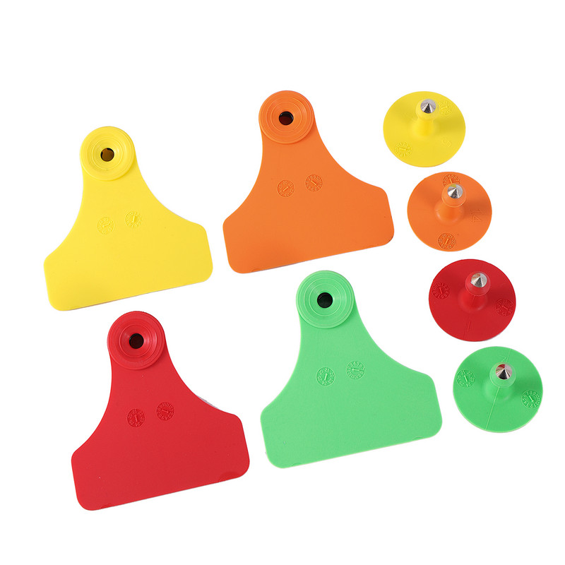 Etichetă pentru urechi pentru animale pentru animale TPU Etichete pentru urechi pentru porc Preveni căderea și manipularea Etichete pentru urechi pentru vițel de oaie Materiale pentru animale de fermă 50 seturi