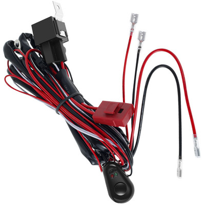 Kit cablaj bară de lumină LED 12V 40A Întrerupător de pornire și oprire în siguranță Set de siguranțe cu lame pentru releu de alimentare Conector de iluminare pentru drumuri Cablaj de cablu