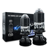 Mini H4 H7 H11 H8 Žarulje za prednja svjetla Bi-Projector Dual Lens Automobili Duga kratka svjetla Turbo ventilator Svjetla za maglu 12V 6000K Bijela 150W