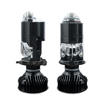 Mini H4 H7 H11 H8 Headlight Bulbs Bi-Projector Dual Lens Automobiles High Low Beam Turbo Fan Προβολείς ομίχλης 12V 6000K Λευκό 150W