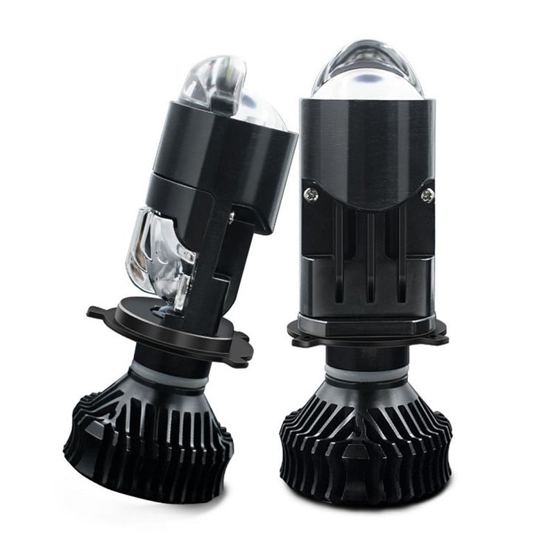 Mini H4 H7 H11 H8 Žarulje za prednja svjetla Bi-Projector Dual Lens Automobili Duga kratka svjetla Turbo ventilator Svjetla za maglu 12V 6000K Bijela 150W