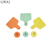 100 de seturi de crotalii pentru urechi din TPU de înaltă calitate și cercei cu cap de cupru fără cuvinte, carnet de identificare pentru animale de fermă, provizii pentru animale