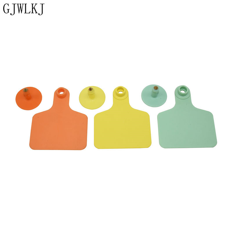 100 de seturi de crotalii pentru urechi din TPU de înaltă calitate și cercei cu cap de cupru fără cuvinte, carnet de identificare pentru animale de fermă, provizii pentru animale