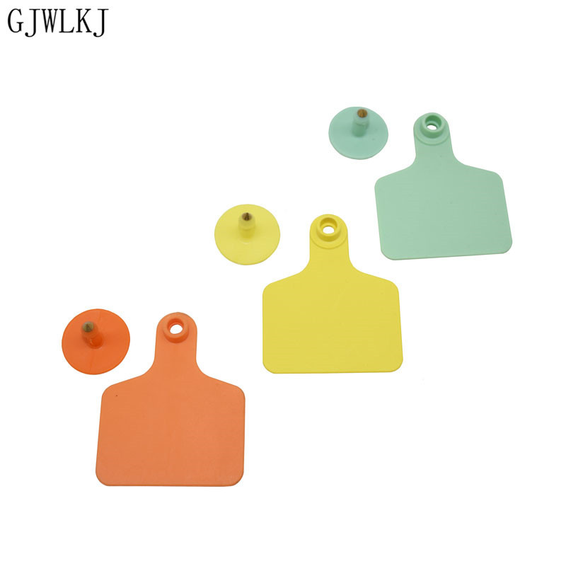 100 de seturi de crotalii pentru urechi din TPU de înaltă calitate și cercei cu cap de cupru fără cuvinte, carnet de identificare pentru animale de fermă, provizii pentru animale