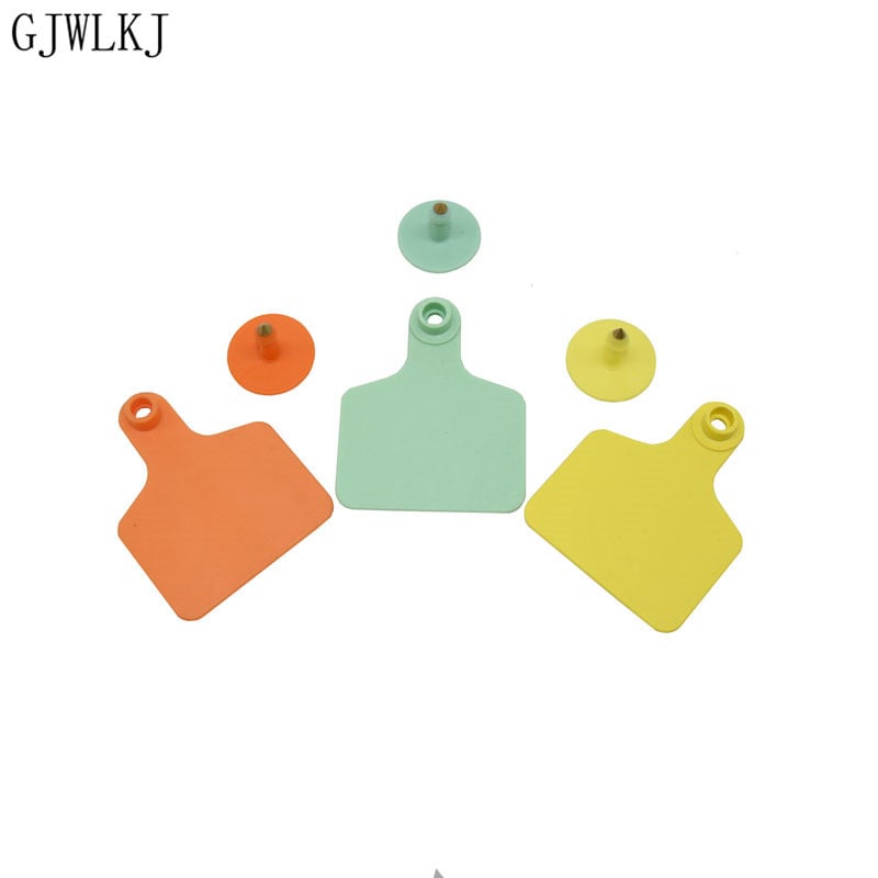 100 de seturi de crotalii pentru urechi din TPU de înaltă calitate și cercei cu cap de cupru fără cuvinte, carnet de identificare pentru animale de fermă, provizii pentru animale