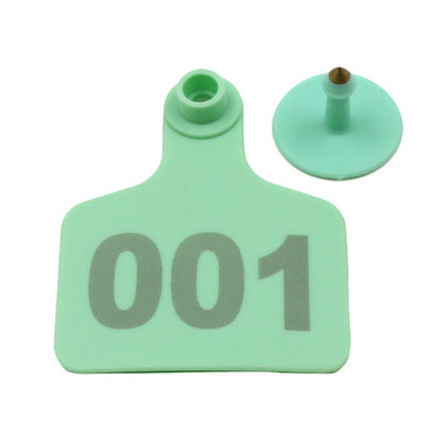 100 seturi de etichete pentru urechi pentru animale de fermă pentru vite, semne anti-vărsare, etichete pentru urechi de vacă, cercei cu cap de cupru, card de identificare pentru animale