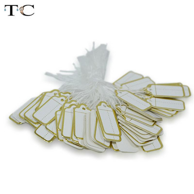 500kom/torbi Veleprodajna cjenika nakita s naljepnicom s uzicom za prikaz, prilagođeno tiskane cjenike odjeće Srebro Zlato