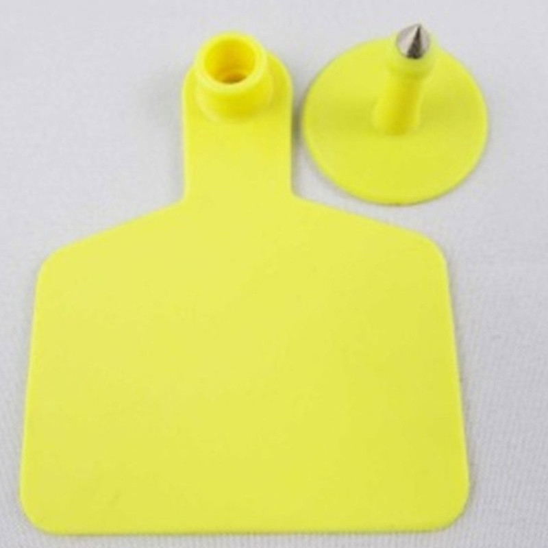 Numerirane plastične ušne markice za stoku 1-100 Životinjske etikete Zeleno Žuto Narančasto