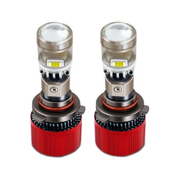 2Pcs 150W 48000LM Λάμπα Auto Mini Lens LED H4 H7 H11 Bulbs Headlight Car Motorcycle Dual Projector Len Automotive Moto 12V 24V
