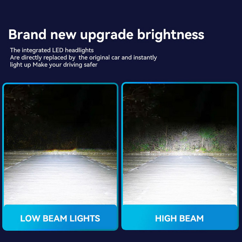 2vnt 150W 48000LM automatinė lemputė mini objektyvas LED H4 H7 H11 lemputės priekinių žibintų automobilio motociklo dvigubas projektorius Len Automobilių motociklas 12V 24V