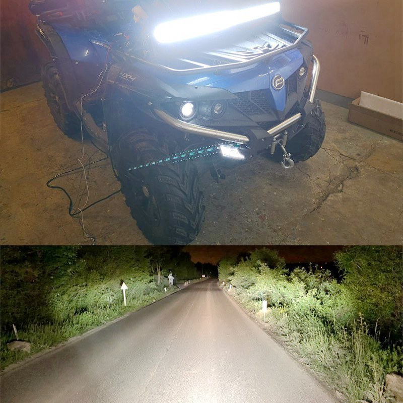 VISORAK 12V 24V 8D Háromsoros terepjáró ívelt LED-es munkalámpa rúd tehergépkocsihoz személyautó SUV ATV 4x4 4wd traktor Jeep Hummer Ford Pickup