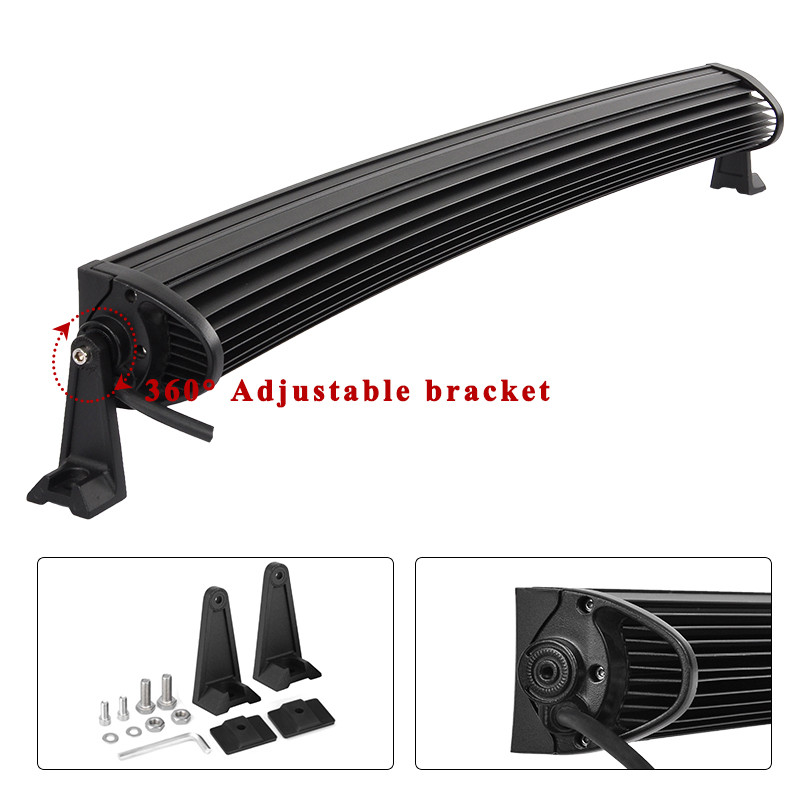 VISORAK 12V 24V 8D Háromsoros terepjáró ívelt LED-es munkalámpa rúd tehergépkocsihoz személyautó SUV ATV 4x4 4wd traktor Jeep Hummer Ford Pickup