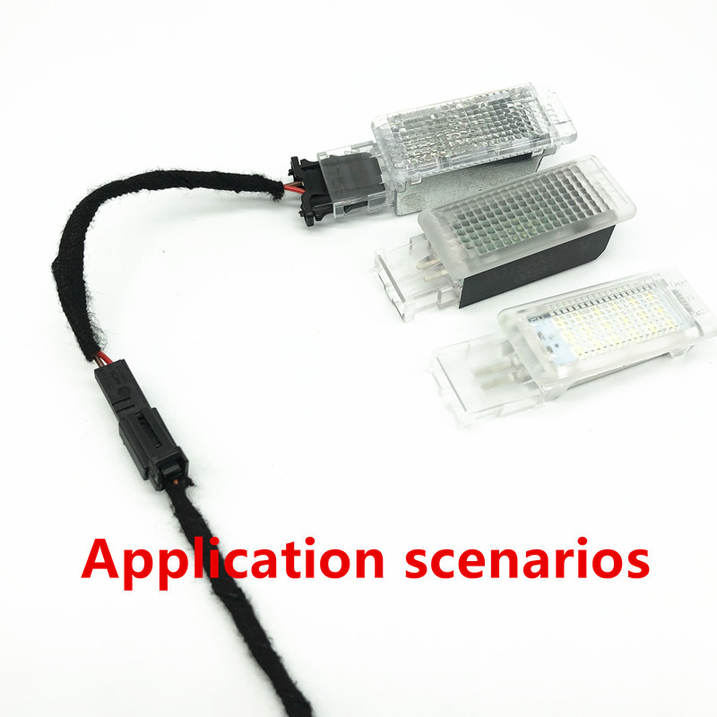 LED ușă bun venit lumina pentru picioare/portbag convertizor adaptor cablu cablaj pentru VW Passat B6 B7 CC A3 A4 A5 A6 Q3 Q5 Q7 scaun