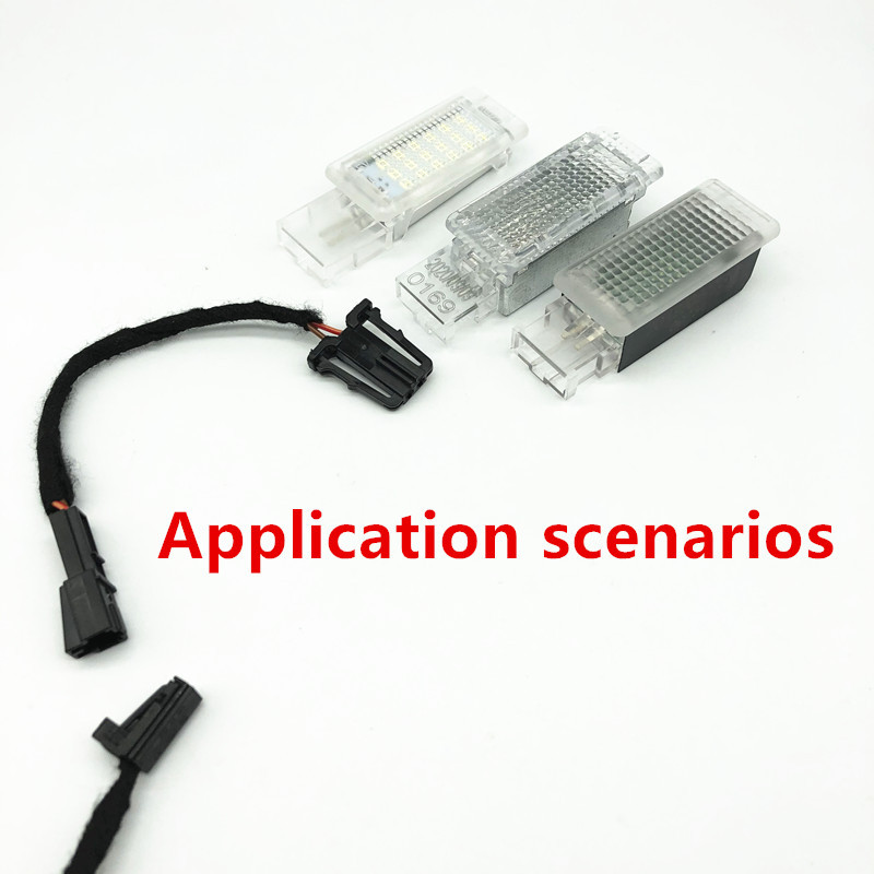 LED ușă bun venit lumina pentru picioare/portbag convertizor adaptor cablu cablaj pentru VW Passat B6 B7 CC A3 A4 A5 A6 Q3 Q5 Q7 scaun