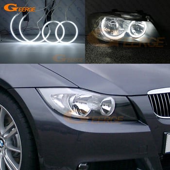 Εξαιρετικό Ultra Bright CCFL Angel Eyes Halo Rings Kit Day Light Στυλ αυτοκινήτου για BMW Σειρά 3 E90 E91 2005 2006 2007 2008 Pre LCI