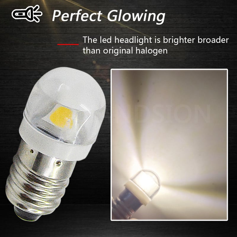 2db E10 Light DC 3V 6V 12V 5050 LED csavaros visszajelző izzó Mini Figyelmeztető Gépkocsi műszer lámpa Szélesség Jelző lámpa 4300K Fehér
