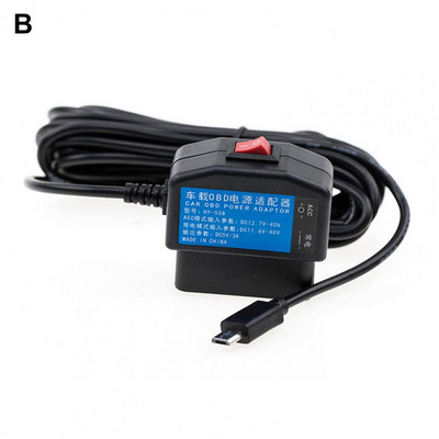 Nagy teljesítményű adapter Könnyű, robusztus, biztonságos OBD töltőkábel USB tápadapter OBD csatlakozó Plug Play