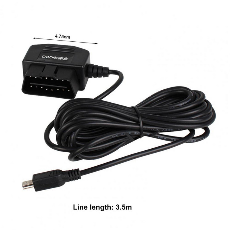 Nagy teljesítményű adapter Könnyű, robusztus, biztonságos OBD töltőkábel USB tápadapter OBD csatlakozó Plug Play